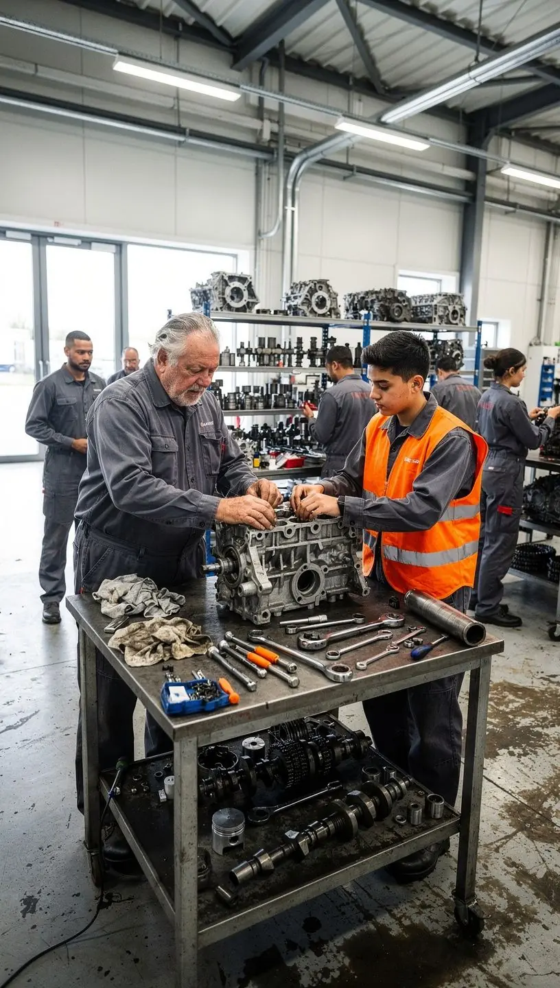 Techniker überprüft mithilfe moderner Diagnosetechnik die Motorleistung für eine gezielte Fehleranalyse.
